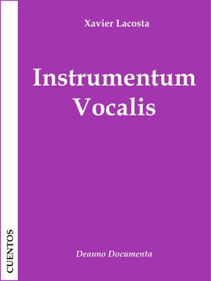 cover image of Instrumentum Vocalis